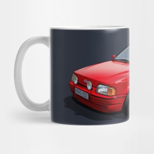 Ford Escort XR3i Mk4 in Radiant Red Mug